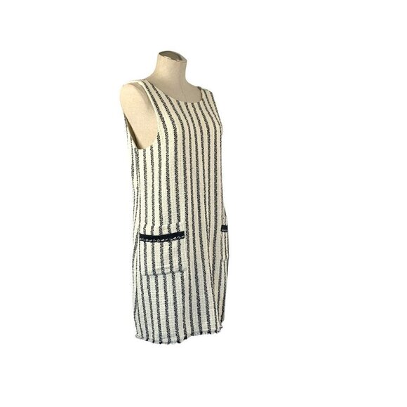 Zara TRF Striped Sleeveless Mini Sheath Dress - Black/White, Size Large NWT - Picture 7 of 10